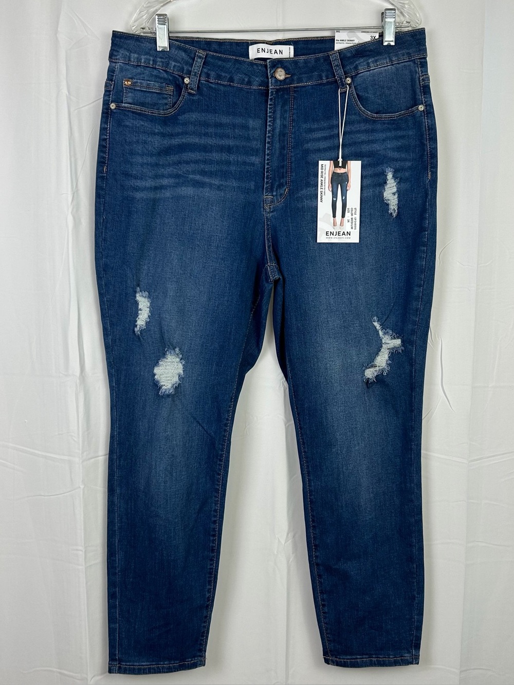 *NEW* Enjean Denim Mid-Rise Ankle Length Skinny Jean Size 3X